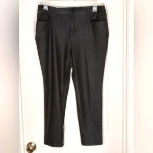 vegan leather ankle pants Chico's  textured